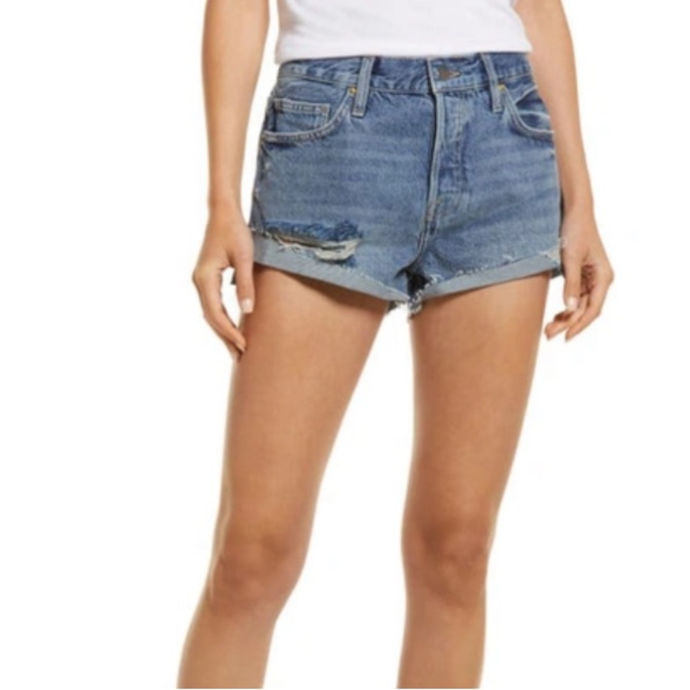 Frame Womens Distressed Medium Wash Denim Size 25